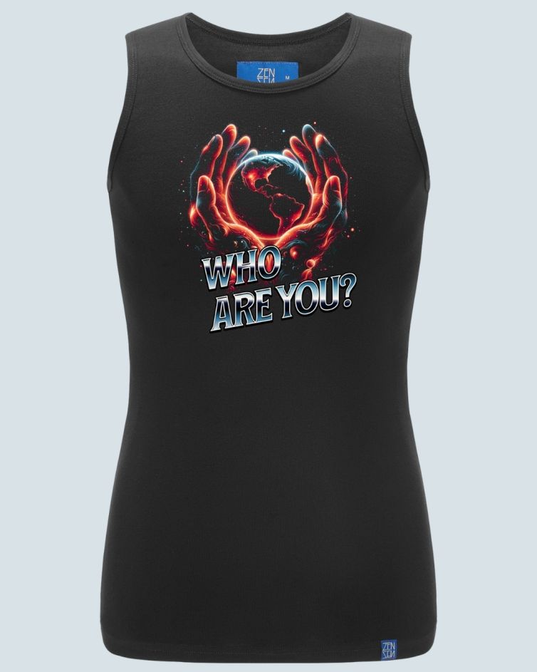 Male Tank Top Who Are You?