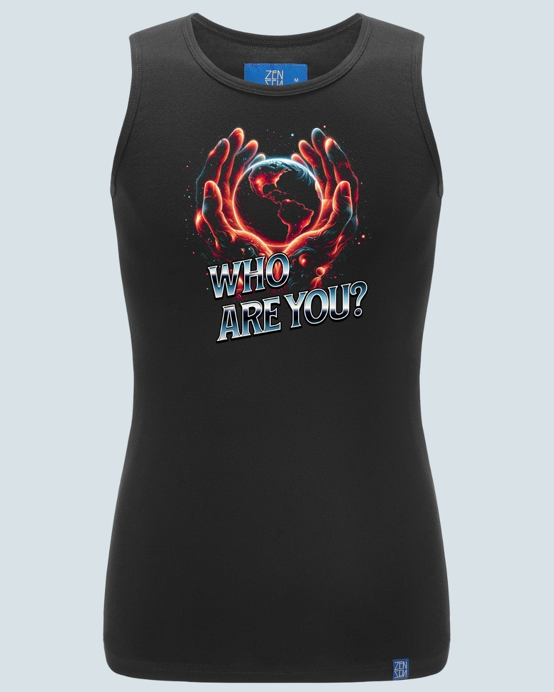 Male Tank Top Who Are You?