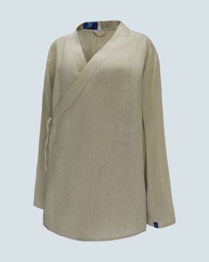 Linen Kimono Shirt Beige