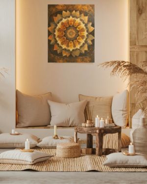 Mandala – Grafika na płótnie (wym. 100 cm x 120 cm)