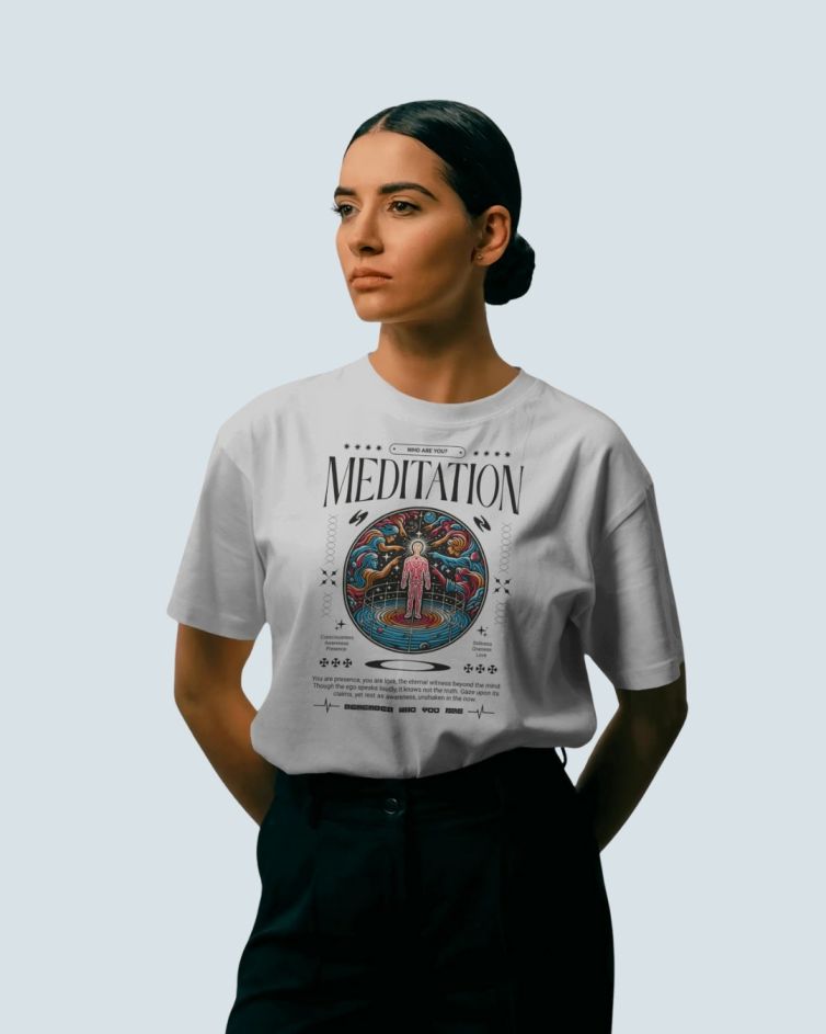 T-Shirt Medytacja Biały