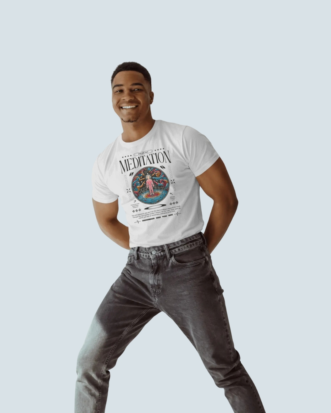 T-Shirt Medytacja Biały